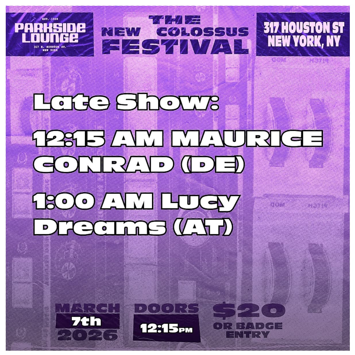 The New Colossus Festival Saturday Late Shows