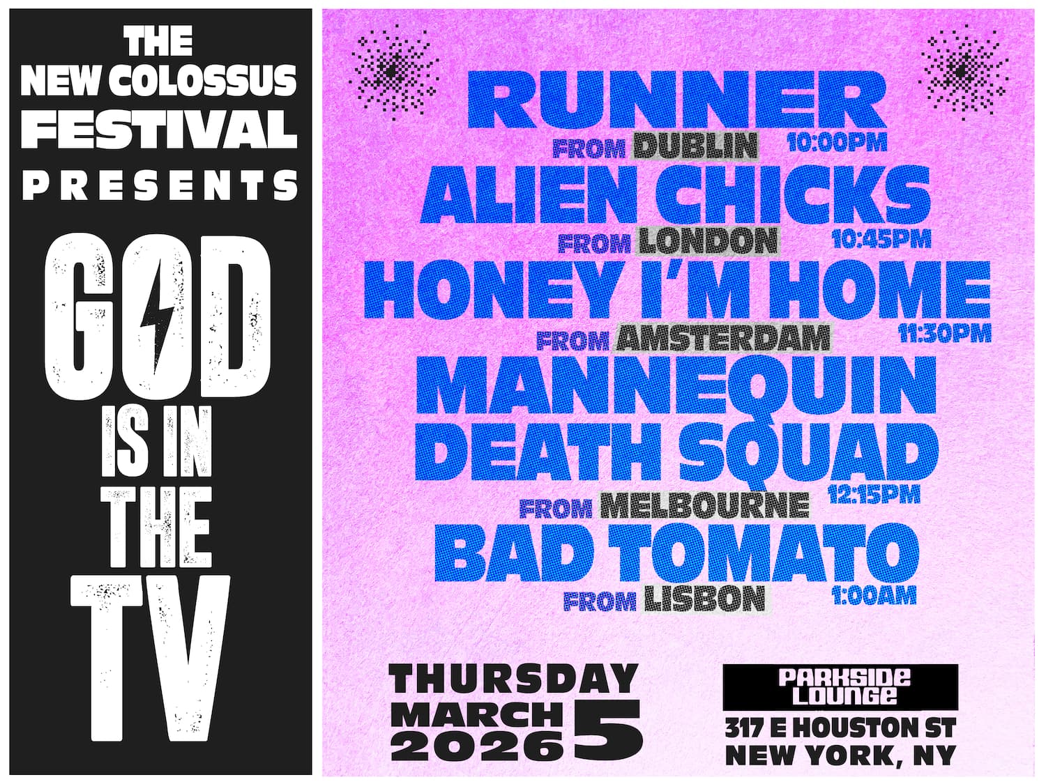 The New Colossus Festival Thursday 10pm