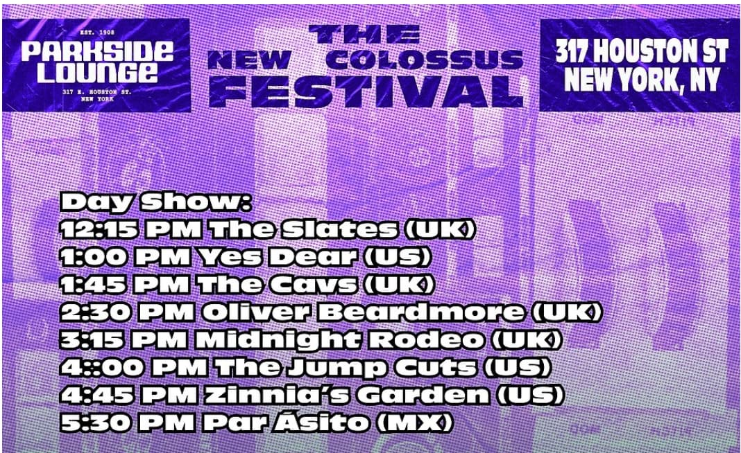 The New Colossus Festival Saturday Daytime Shows